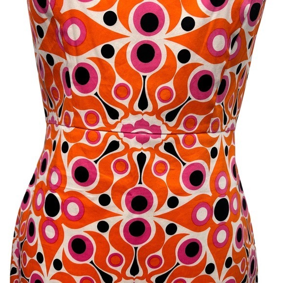 Vibrant Orange Patterned Dress - Picture 3 of 13